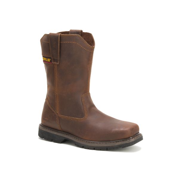 Caterpillar Wellston Pull On Steel Pull-Ons Boots Herr Mörkbruna | SE-871426PSY